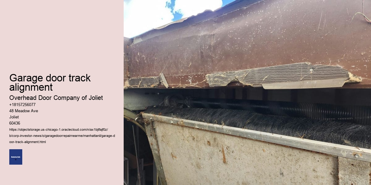 Garage door track alignment