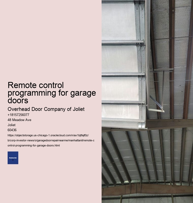 Remote control programming for garage doors