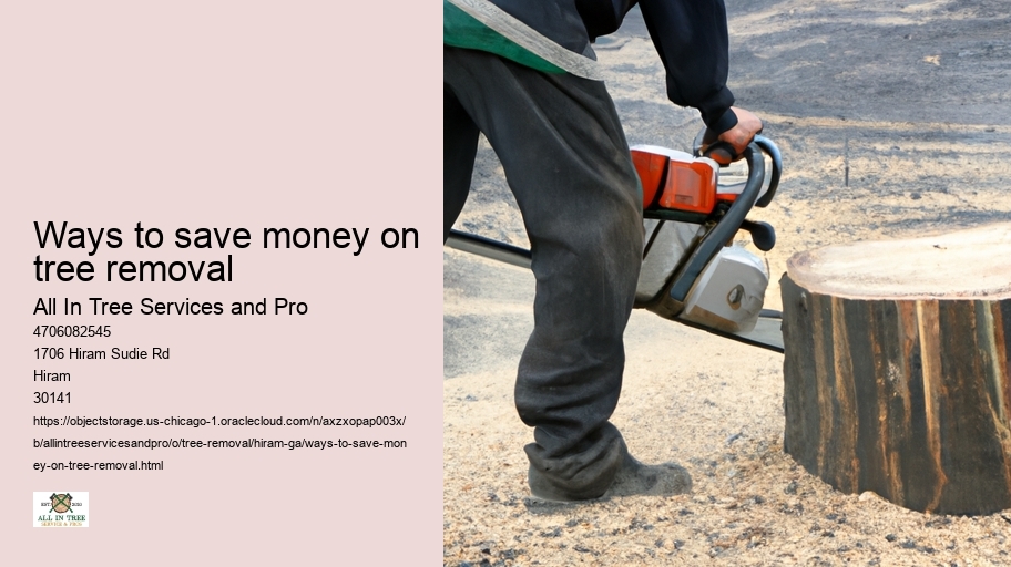 Ways to save money on tree removal