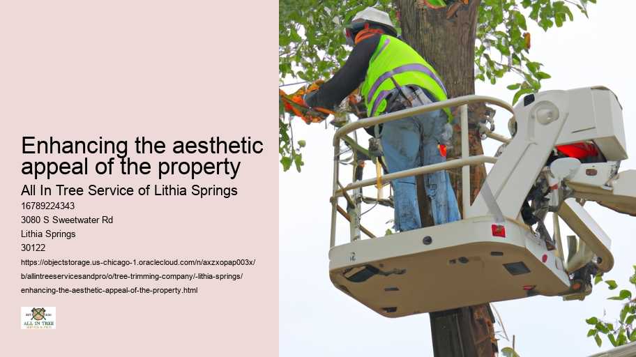 Enhancing the aesthetic appeal of the property