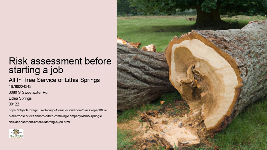 Risk assessment before starting a job