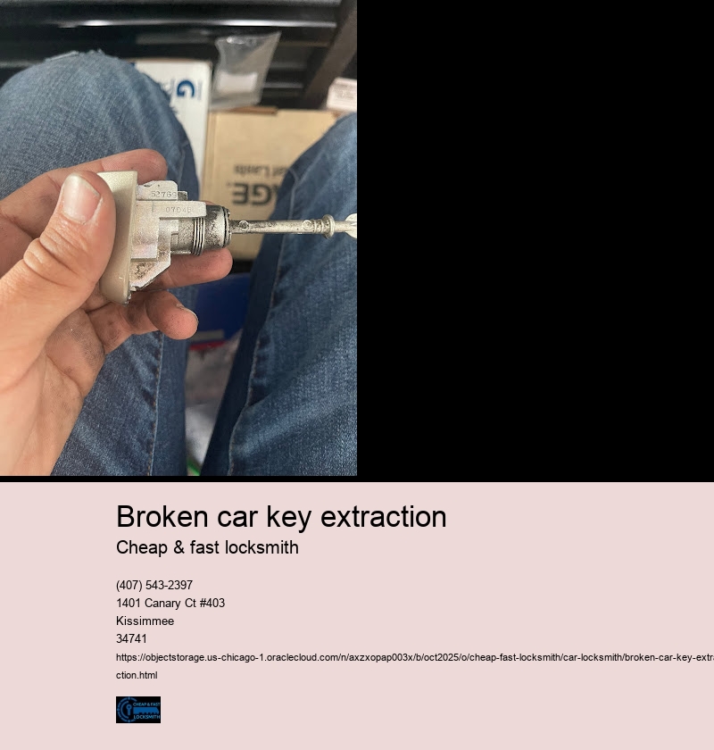 Broken car key extraction